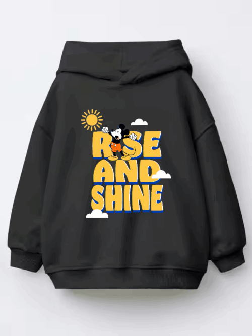 Mickey Says Good Morning World Kids Hoodie