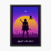 Mikasa Ackerman Synthwave Warrior Attack on Titan Poster