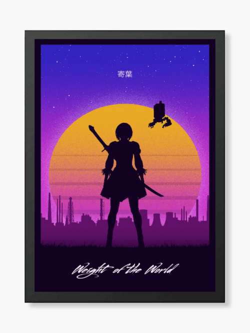 Mikasa Ackerman Synthwave Warrior Attack on Titan Poster