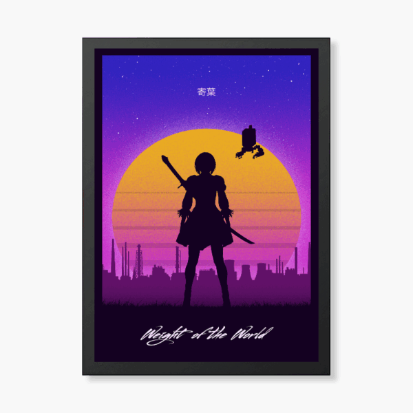 Mikasa Ackerman Synthwave Warrior Attack on Titan Poster