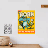 Mike and Sully Roar Retro Monsters University Poster Poster