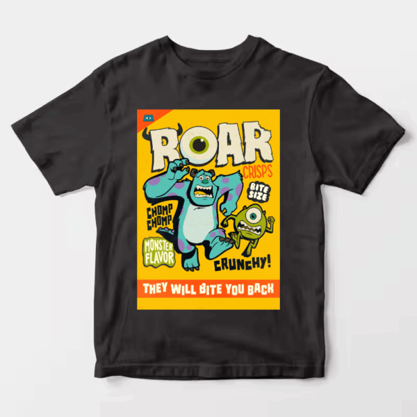 Mike and Sully Roar Retro Monsters University Poster Unisex T-Shirt