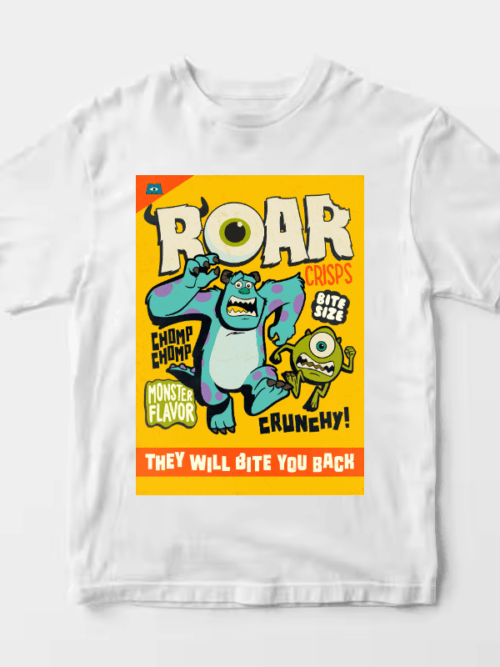 Mike and Sully Roar Retro Monsters University Poster Unisex T-Shirt