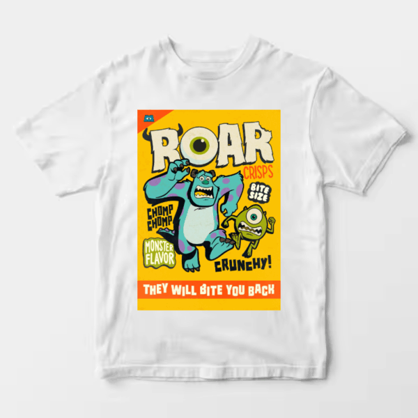 Mike and Sully Roar Retro Monsters University Poster Unisex T-Shirt