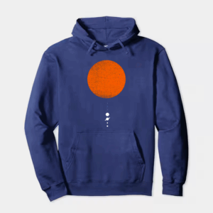 Minimal Solar System Modern Space Hoodie