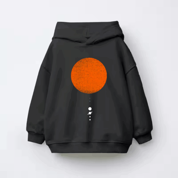 Minimal Solar System Modern Space Kids Hoodie
