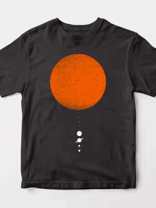 Minimal Solar System Modern Space Unisex T-Shirt