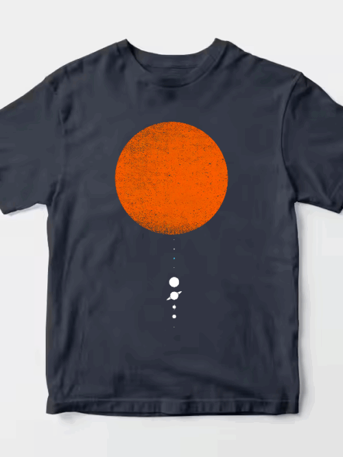 Minimal Solar System Modern Space Unisex T-Shirt