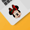 Minnie Mouse Christmas Bow – Holly Plaid Disney Holiday Sticker