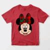 Men’s Minnie Mouse Christmas Bow – Holly Plaid Disney Holiday Unisex T-Shirt