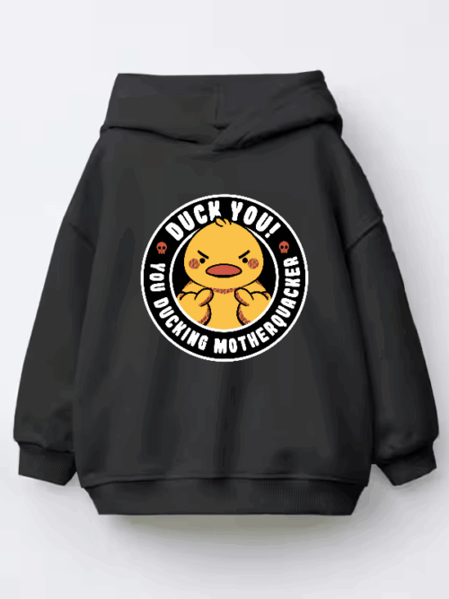 Motherquacker Mode Activated Duck with Attitude Kids Hoodie