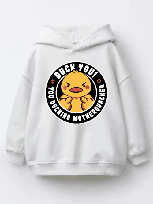 Motherquacker Mode Activated Duck with Attitude Kids Hoodie