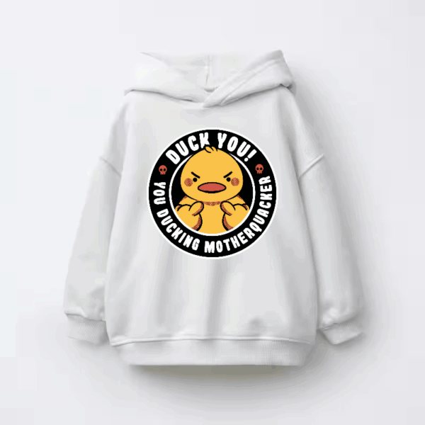 Motherquacker Mode Activated Duck with Attitude Kids Hoodie