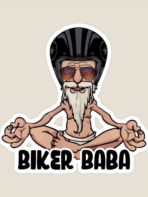 Mystic Rider The Biker Baba Sticker
