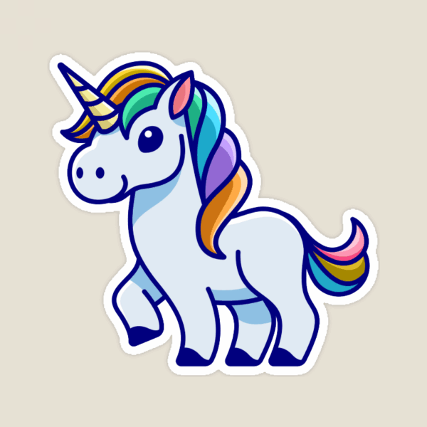Mythical Rainbow Unicorn Sticker Mythical Rainbow Unicorn Sticker