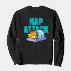 Nap Attack Garfield in Sleep Mode Activated Crewneck Sweatshirt