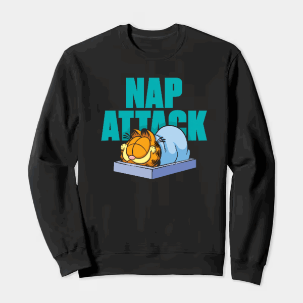 Nap Attack Garfield in Sleep Mode Activated Crewneck Sweatshirt