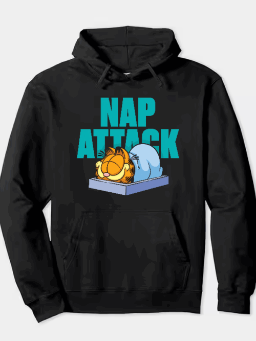 Nap Attack Garfield in Sleep Mode Activated Hoodie