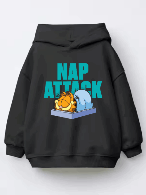 Nap Attack Garfield in Sleep Mode Activated Kids Hoodie