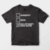 Men’s Naughty, Nice, An Attempt Was Made – Funny Santa’s List Christmas Unisex T-Shirt