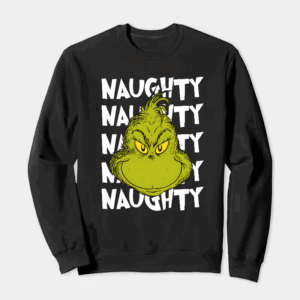 Naughty Grinch Vibes – Dr. Seuss Mischief Holiday Crewneck Sweatshirt