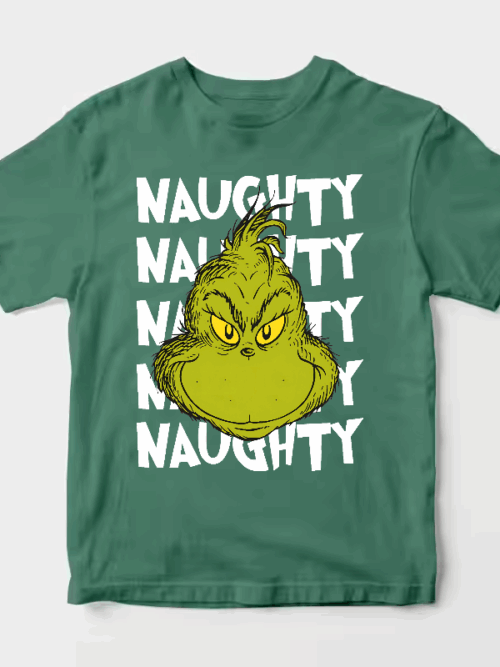 Men’s Naughty Grinch Vibes – Dr. Seuss Mischief Holiday Unisex T-Shirt