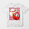 Neko Cat & Daruma Doll Japanese Good Luck  Unisex T-Shirt