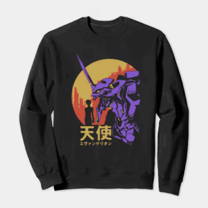 Neon Genesis Evangelion Retro Vintage Anime Crewneck Sweatshirt