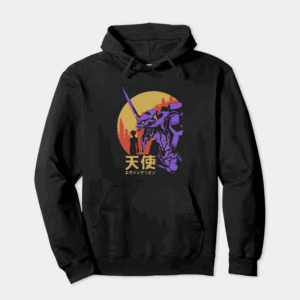 Neon Genesis Evangelion Retro Vintage Anime Hoodie