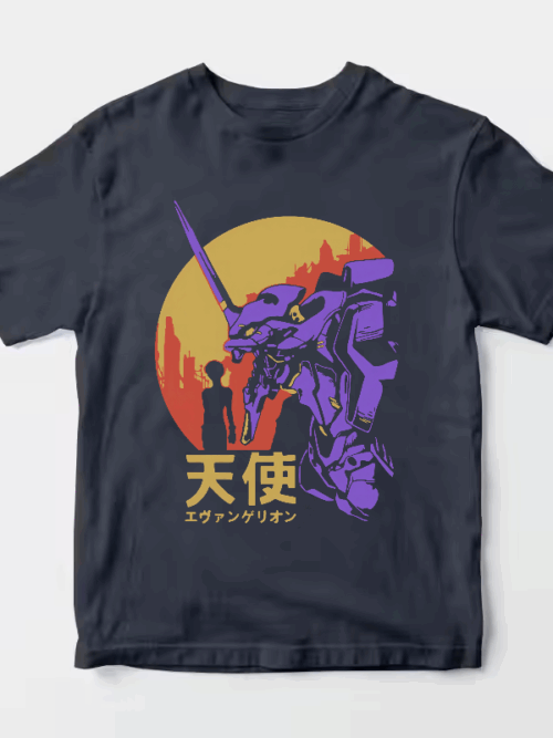 Neon Genesis Evangelion Retro Vintage Anime Unisex T-Shirt