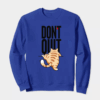 Never Give Up Furry Cat Crewneck Sweatshirt
