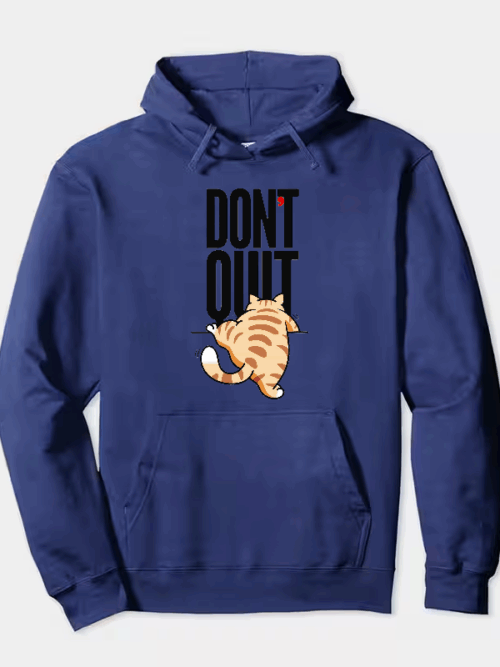 Never Give Up Furry Cat Hoodie