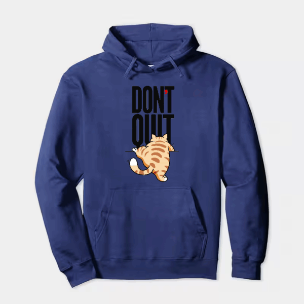 Never Give Up Furry Cat Hoodie