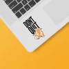Never Give Up Furry Cat Sticker