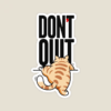 Never Give Up Furry Cat Sticker