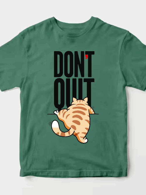 Never Give Up Furry Cat Unisex T-Shirt