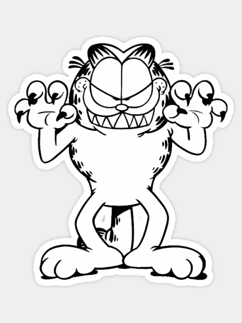 Never Trust a smiling cat Garfield Sticker