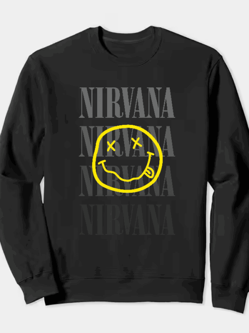 Nirvana Yellow Smiley Crewneck Sweatshirt