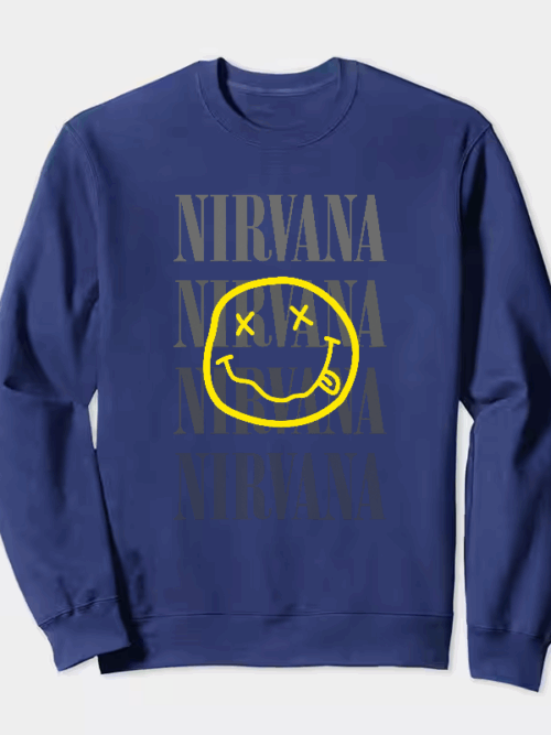 Nirvana Yellow Smiley Crewneck Sweatshirt