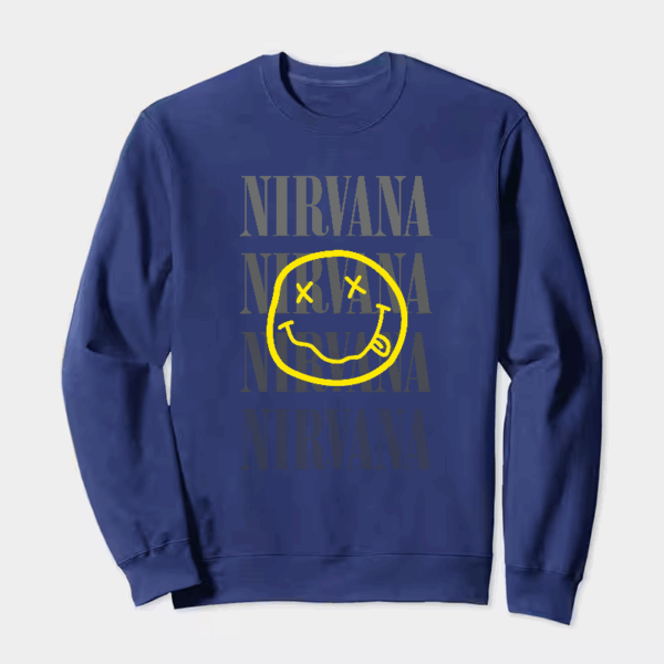 Nirvana Yellow Smiley Crewneck Sweatshirt