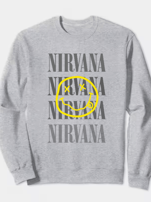 Nirvana Yellow Smiley Crewneck Sweatshirt