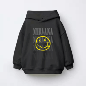 Nirvana Yellow Smiley Kids Hoodie