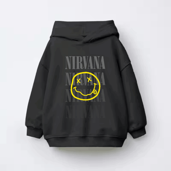 Nirvana Yellow Smiley Kids Hoodie