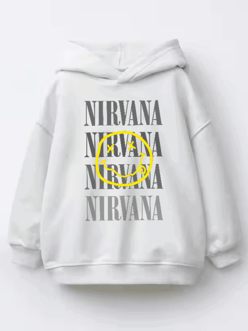 Nirvana Yellow Smiley Kids Hoodie