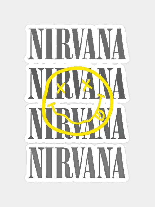 Nirvana Yellow Smiley Sticker