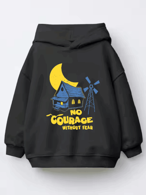 No Courage Without Fear Kids Hoodie