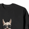 No ProbLlama Funky Alpaca Hipster Llama With Glasses Crewneck Sweatshirt