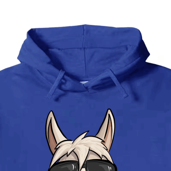 No ProbLlama Funky Alpaca Hipster Llama With Glasses Hoodie