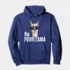 No ProbLlama Funky Alpaca Hipster Llama With Glasses Hoodie