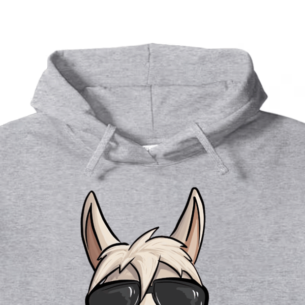 No ProbLlama Funky Alpaca Hipster Llama With Glasses Hoodie